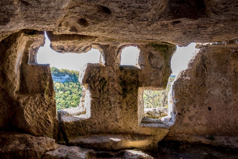 interior of ancient cave